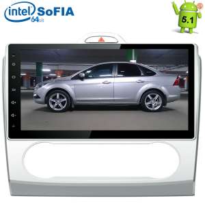 Штатная магнитола Ford Focus 2 (c климатом) LeTrun 1695 Android 5.1.1 экран 10,2 дюйма