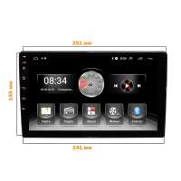 Базовая магнитола 10 дюймов для переходных рамок LeTrun 4560 XY Android 10 MTK-L 2+16 Gb IPS