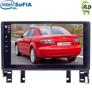 Штатная магнитола Mazda 6, Atenza 2002-2007 Android 6.0.1 Intel экран 9 дюймов LeTrun 2083